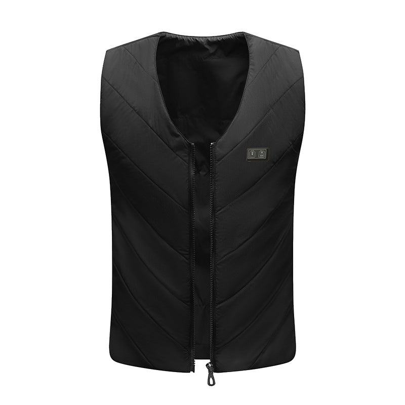 Electric vest heating double size V-neck intelligent charging heating clothes with constant temperature insulation vest