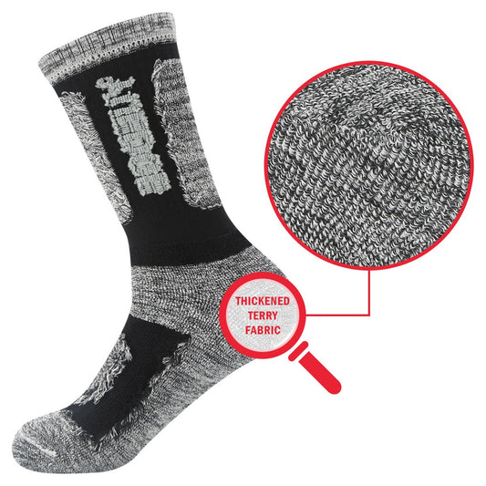 5 Paar bequeme, atmungsaktive Herrensocken aus reiner Baumwolle mit verdickter Frotteeunterseite zum Radfahren, Wandern, Skifahren, Outdoor-Sportsocken