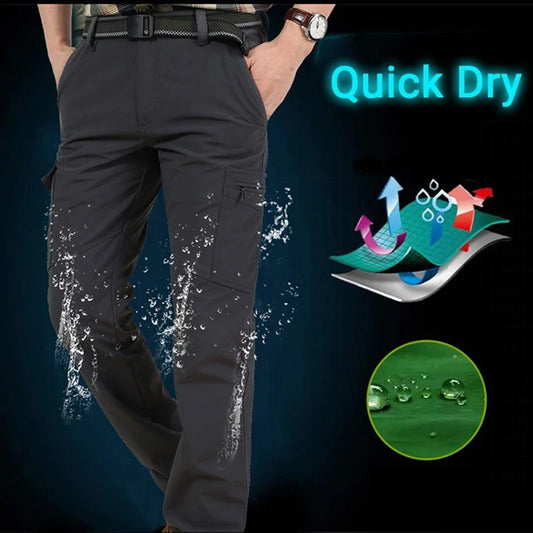 Pantalones de carga tácticos impermeables para exteriores 2023, pantalones largos militares informales transpirables de verano para hombre, pantalones de carga de secado rápido para hombre