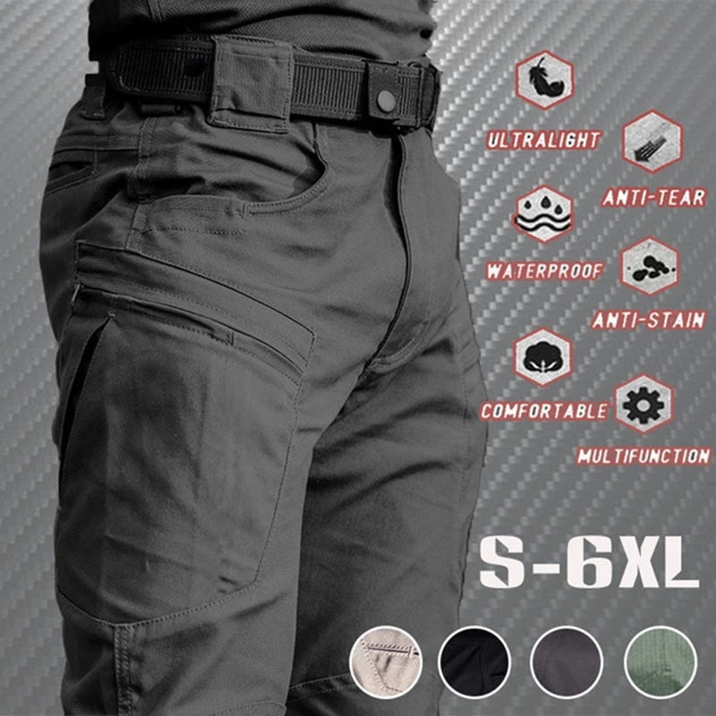 Pantalones de carga tácticos impermeables para exteriores 2023, pantalones largos militares informales transpirables de verano para hombre, pantalones de carga de secado rápido para hombre