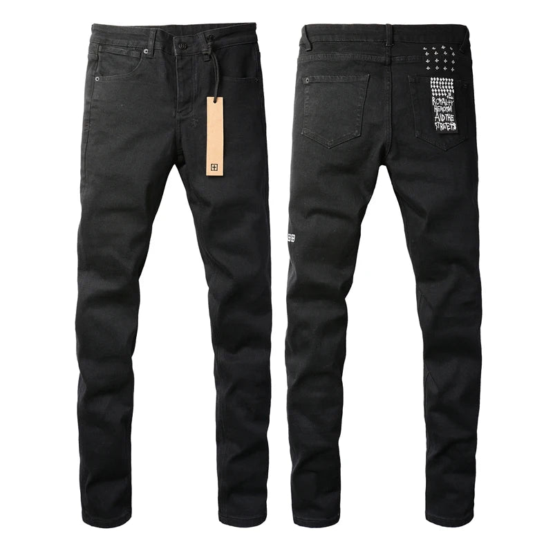 24fw American Fashion Brand KSUBI New Retro Washed Light Colored Jeans Men Women High Street Ripped Elastic Slim Fit Denim Pants