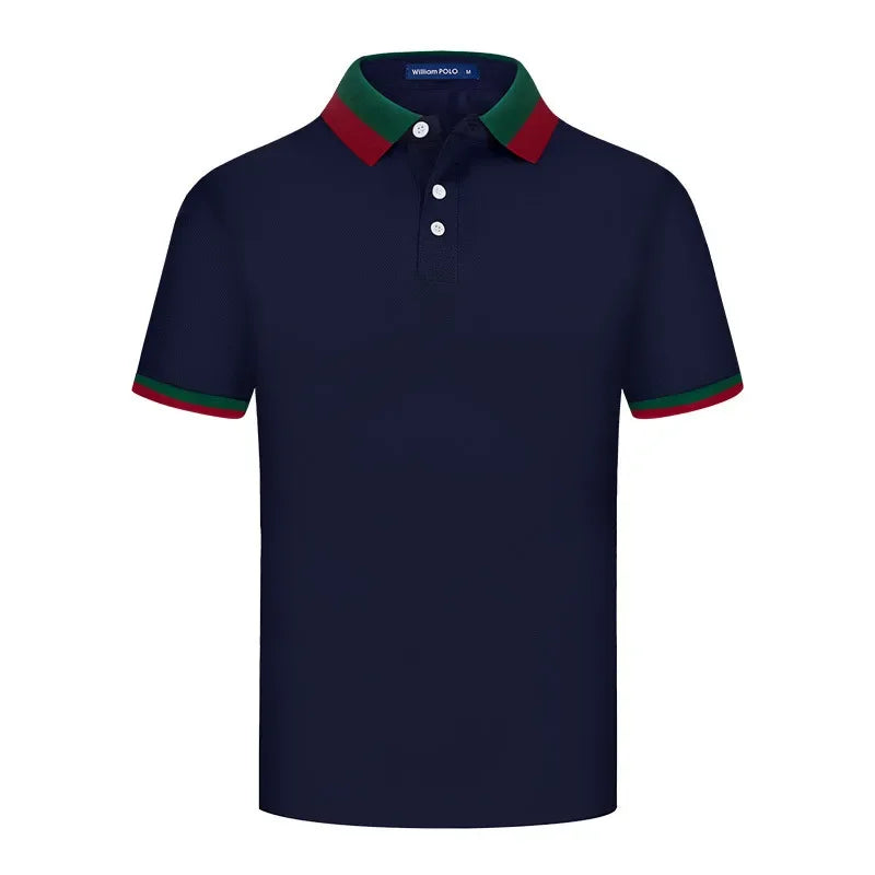 WilliamPOLO Herren Poloshirt Casual Trendy Color Blocking Kurzarm Hemdkragen Großhandel Einfaches Sommer Poloshirt