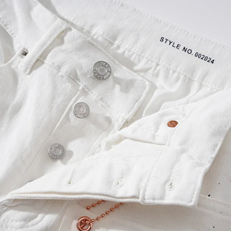 Washed Pants Vintage 2025 Arrival Jeans Casual White High Quality Simple Trousers Street Men Woman