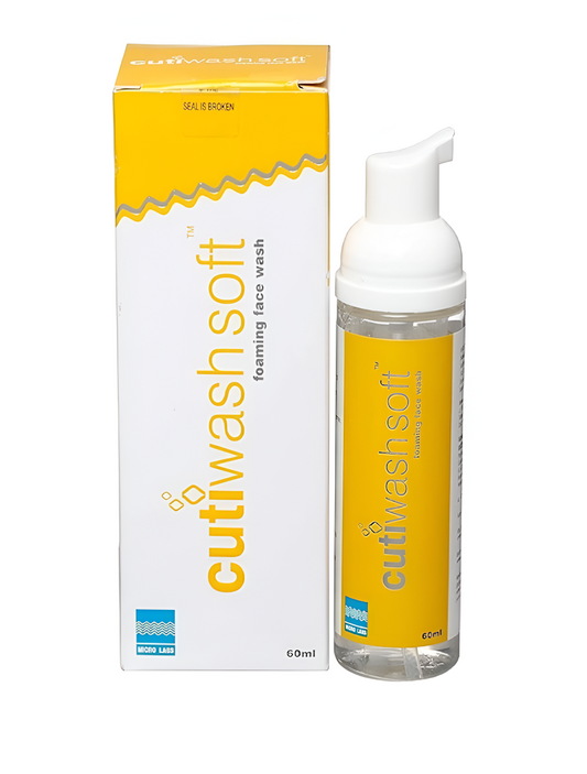 Limpiador facial espumoso suave Cutiwash para hidratar la piel Tamaño 60 ml Color